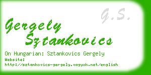 gergely sztankovics business card